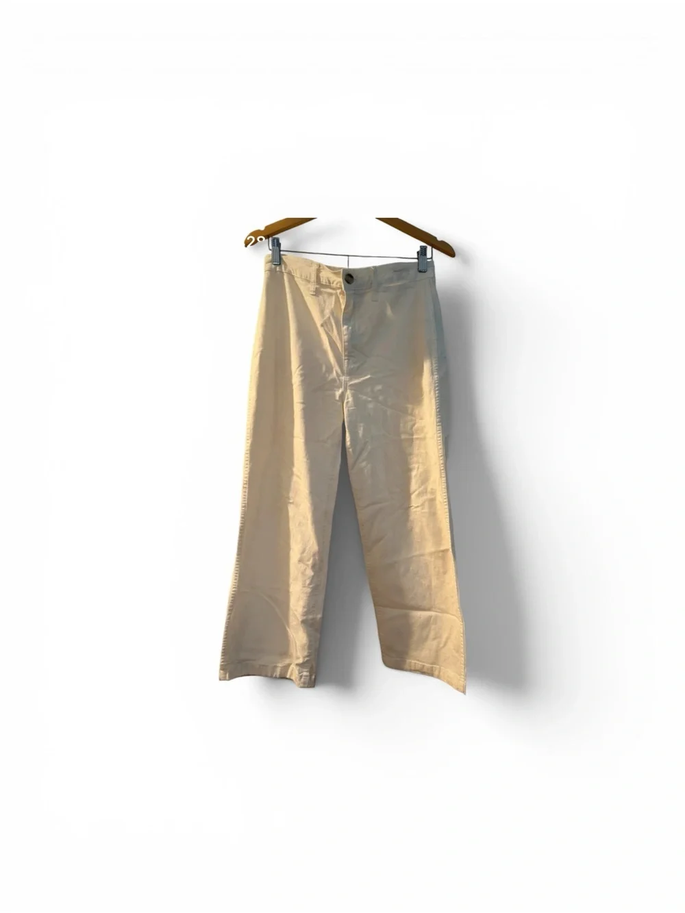 J. Crew Wide-Leg Jeans in Cream